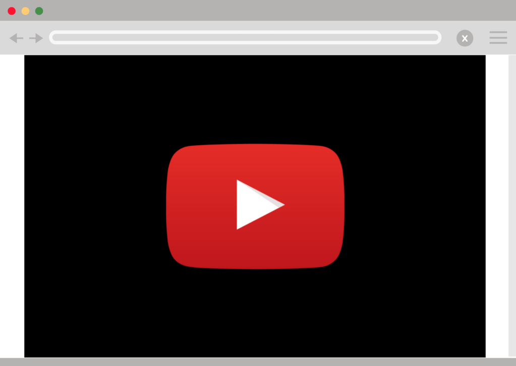 Youtube video on browser